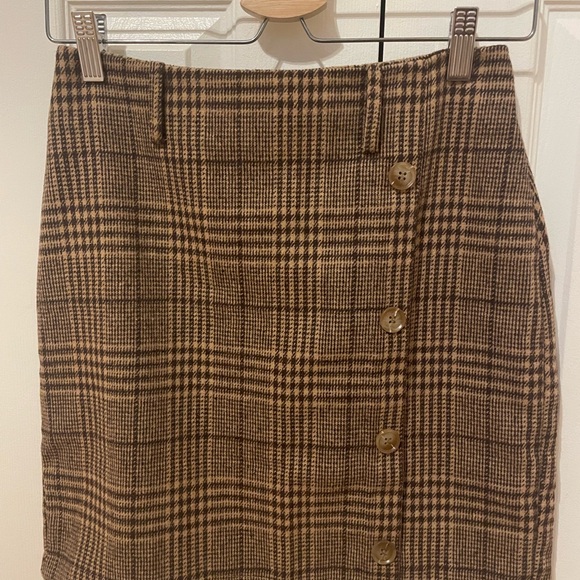 Dresses & Skirts - Classic Brown Plaid Pencil Skirt